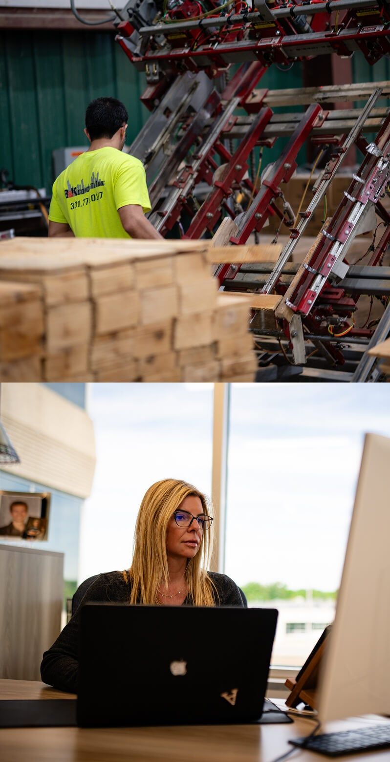 rose pallet team working collage