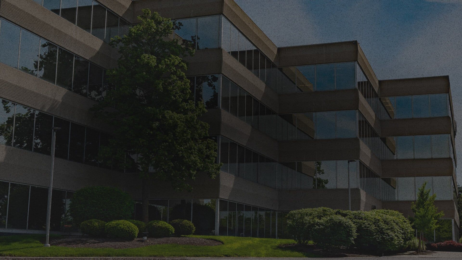 rose pallet office building with dark overlay