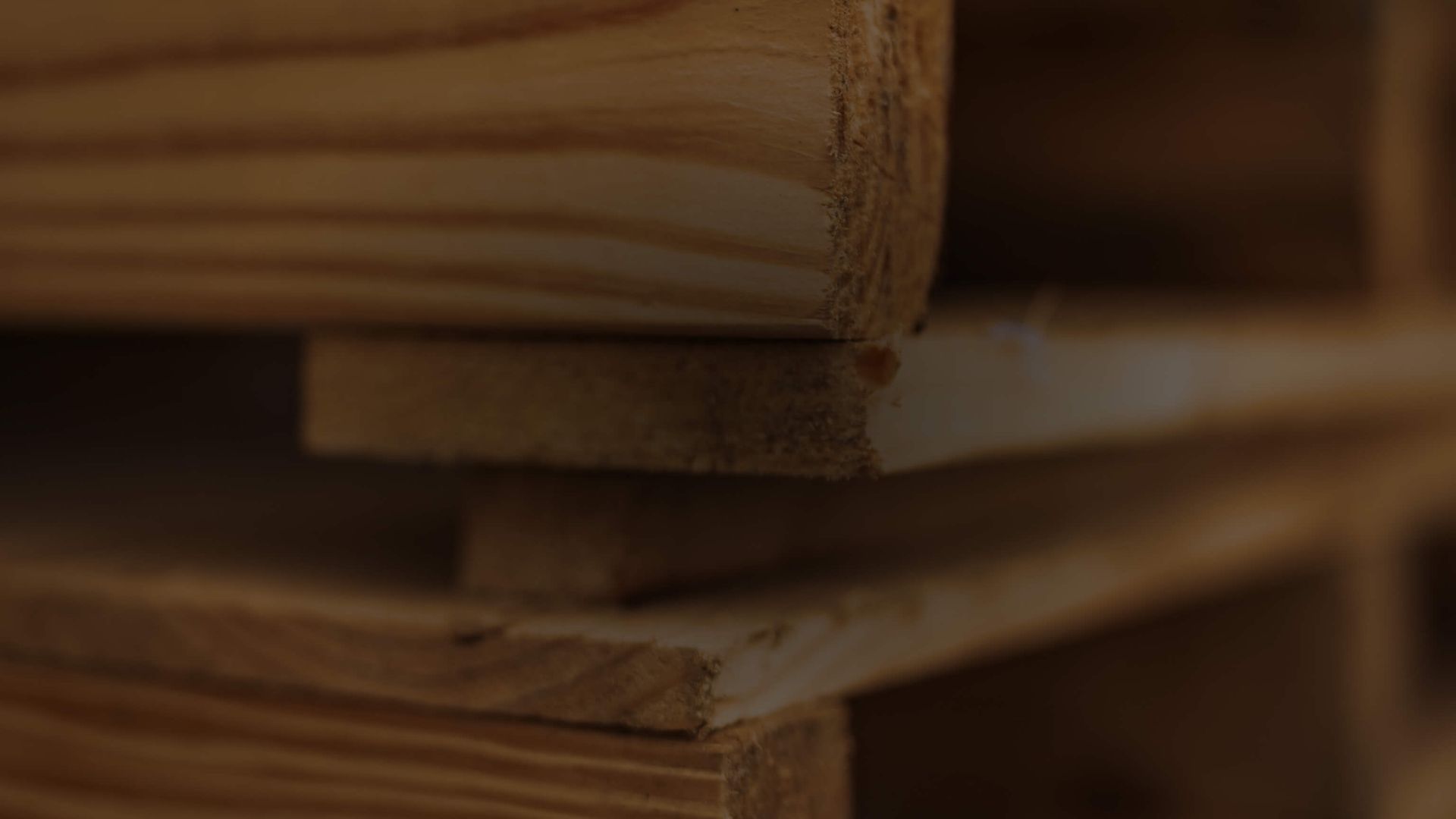 close-up of a corner on a pallet with dark overlay