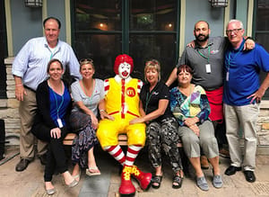ronald mcdonald house outing with rose pallet