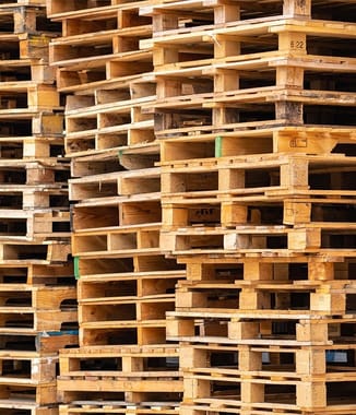 combo pallets stacked close-up