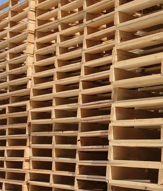 new pallets stacked