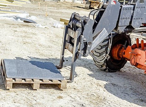constructions equipment using wooden pallets