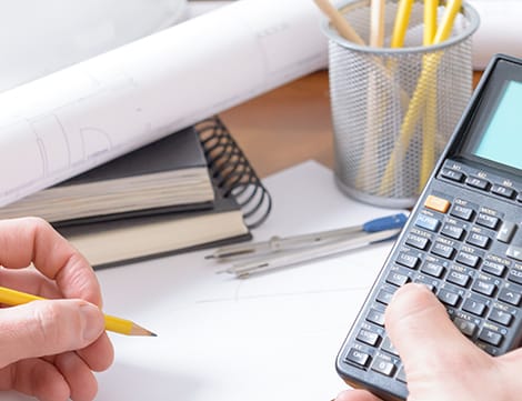 gentleman using calculator