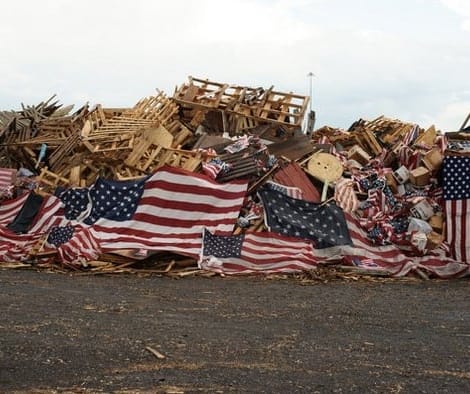 memorial day watchfire made from old pallets