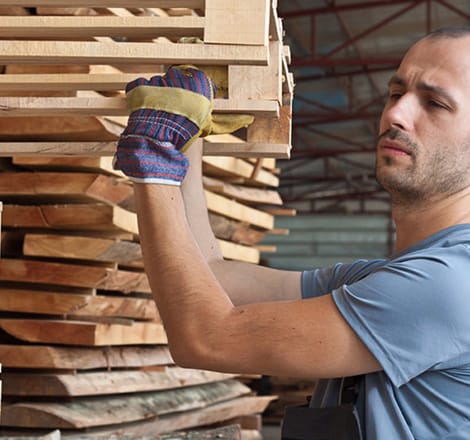 gentleman pallet stacking