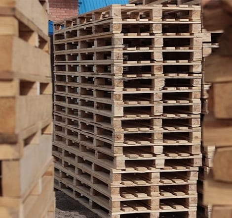 stack of wooden pallets