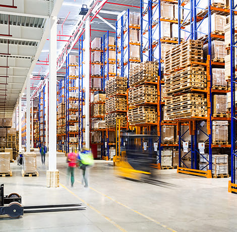 inside of a warehouse automation