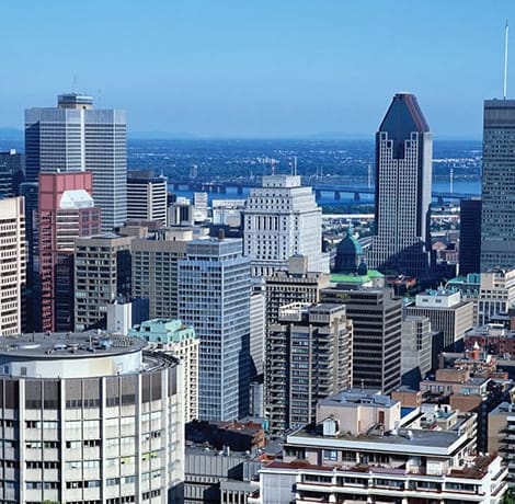 Montreal skyline view