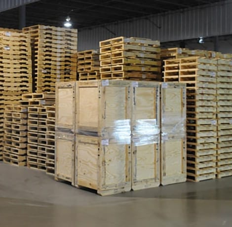 wood pallets and wood crates