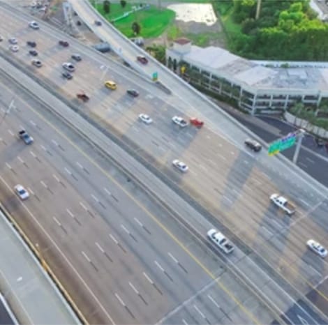 aerial view of a national highway