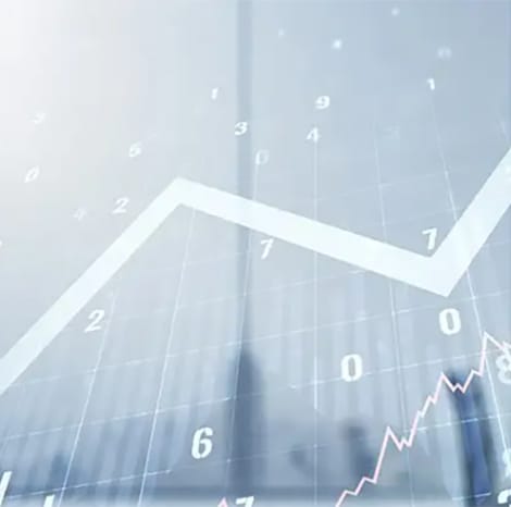 line graph with arrow going upward