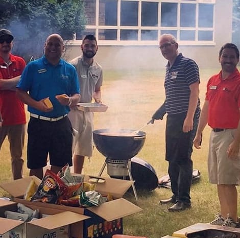 group of friends celebrating labor day