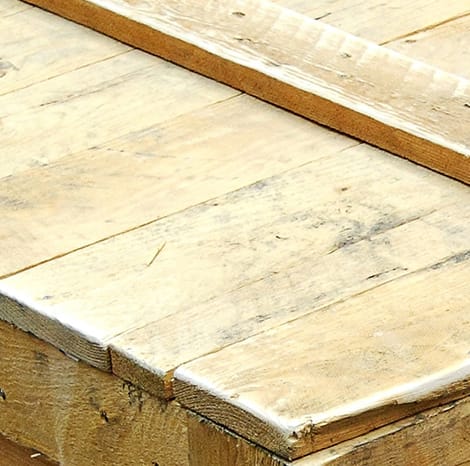 close-up of pallet crate