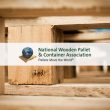 national wooden pallet & container association branding over pallets