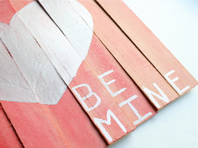 be mine painted on old pallet