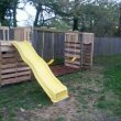 playground made out of wooden pallets