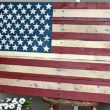 american flag painted on wooden pallet