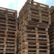 pallets stacked high
