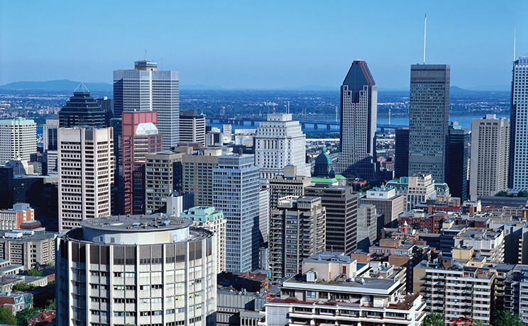 Montreal skyline view